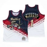 Camiseta Toronto Raptors Tracy Mcgrady NO 1 Mitchell & Ness Negro Rojo