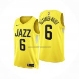 Camiseta Utah Jazz Nickeil Alexander-Walker NO 6 Icon 2022-23 Amarillo