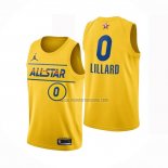Camiseta All Star 2021 Portland Trail Blazers Damian Lillard NO 0 Oro