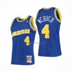 Camiseta Golden State Warriors Chris Webber NO 4 Mitchell & Ness 1993-94 Azul