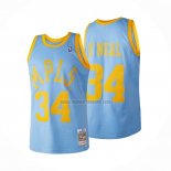 Camiseta Los Angeles Lakers Shaquille O'Neal NO 34 Mitchell & Ness 2001-02 Azul