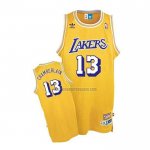 Camiseta Los Angeles Lakers Wilt Chamberlain NO 13 Retro Amarillo