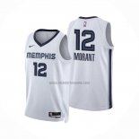 Camiseta Memphis Grizzlies Ja Morant NO 12 Association 2022-23 Blanco