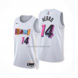 Camiseta Miami Heat Tyler Herro NO 14 Ciudad 2022-23 Blanco