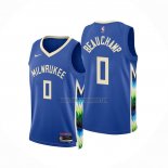 Camiseta Milwaukee Bucks Marjon Beauchamp NO 0 Ciudad 2022-23 Azul