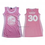 Camiseta Mujer Golden State Warriors Stephen Curry NO 30 Icon Rosa