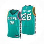 Camiseta San Antonio Spurs Dominick Barlow NO 26 Ciudad 2022-23 Verde