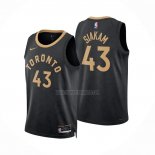 Camiseta Toronto Raptors Pascal Siakam NO 43 Ciudad 2022-23 Negro