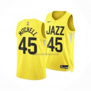 Camiseta Utah Jazz Donovan Mitchell NO 45 Icon 2022-23 Amarillo