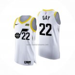 Camiseta Utah Jazz Rudy Gay NO 22 Association Autentico 2022-23 Blanco